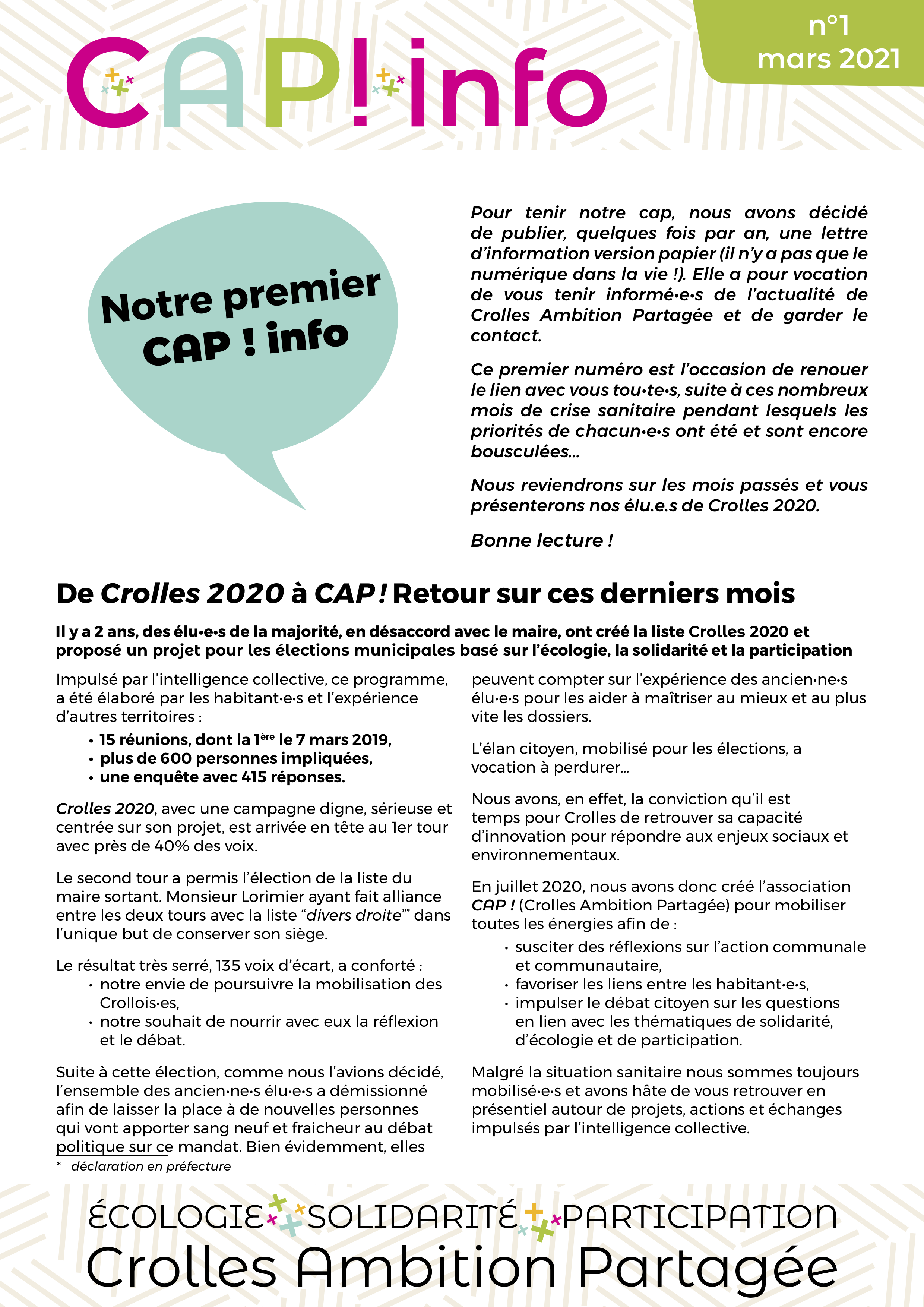 CAP! Info n°1